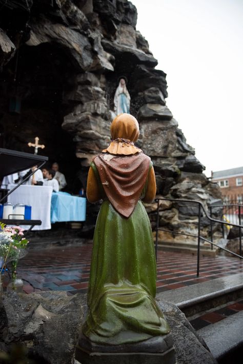 Exclusive photos: The Grotto of Our Lady of Lourdes...in the Bronx Lourdes Grotto, Lady Of Lourdes, Our Lady Of Lourdes, Roman Catholic, Bronx, Buddha Statue, Statue