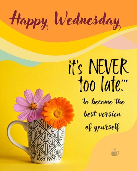 Happy Wednesday .. 🌺🌼🌺 #GoodMorning #happywednesday Wednesday Images, Beautiful Morning Pictures, Happy Wednesday Images, Good Wednesday, Wednesday Quotes, Wonderful Wednesday, Morning Thoughts, Health Fitness Motivation, Wednesday Morning