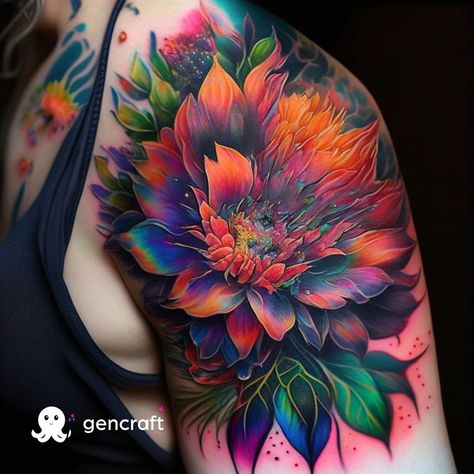 Bright Colorful Tattoos, Flower Cover Up Tattoos, Forearm Cover Up Tattoos, Underarm Tattoo, Colour Tattoo For Women, Bright Tattoos, Mommy Tattoos, Beautiful Flower Tattoos, Tattoos For Women Half Sleeve