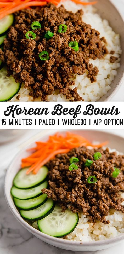 Ground Beef Bowls, Korean Ground Beef, Korean Beef Bowl, Neuer Wallpaper, Unbound Wellness, Vegetarian Crockpot Recipes, Keto Beef Recipes, Beef Bowls, Dinner Sandwiches