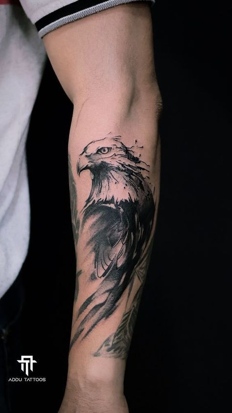 Simple Unique Tattoos, Arm Cover Up Tattoos, Cover Up Tattoos For Men, Tiger Tattoo Sleeve, Animal Tattoo Ideas, Forearm Band Tattoos, Band Tattoo Designs, Wrist Tattoos For Guys, Eagle Tattoos