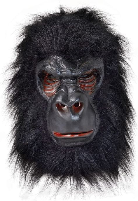 Terk Tarzan, Black Hair Mask, Gorilla Mask, Mask Shapes, Horror Masks, Head Mask, Animal Fur, Halloween Fancy Dress, Animal Masks