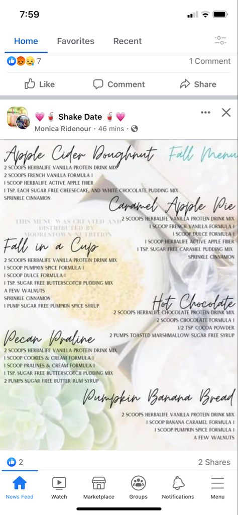 Banana Herbalife Shake Recipes, Apple Shake Recipe, Banana Caramel Pie, Apple Pie Shake, Herbalife Teas, Herbalife Shakes, Oatmeal Creme Pie, Tea Recipes Diy, Caramel Apple Crisp