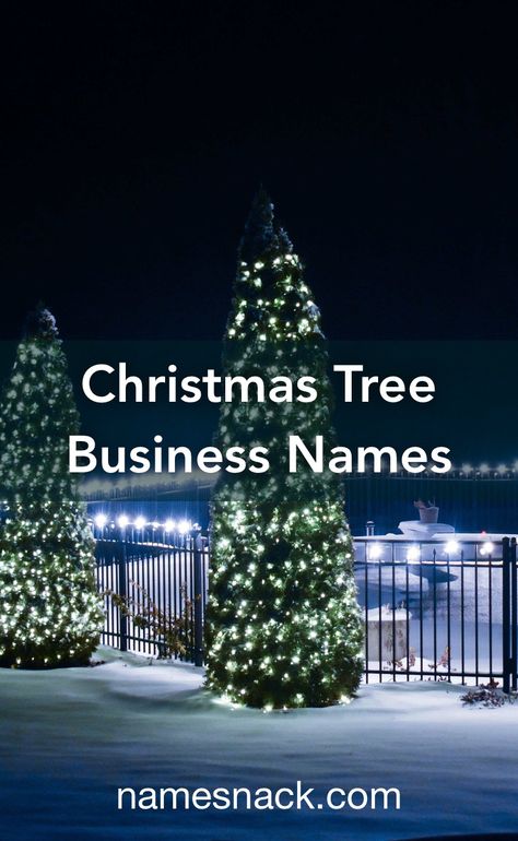 Catchy and merry name ideas for your Christmas tree business. Christmas Tree Store, Happy Names, Free Logos, Christmas Tree Lots, Christmas Light Installation, Christmas Names, Party Names, Unique Christmas Trees, Great Names