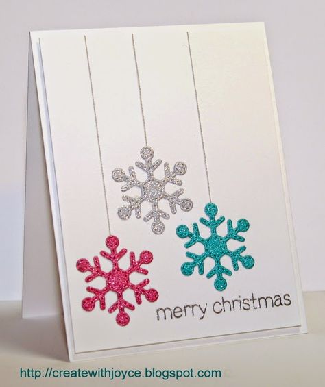 Stamped Christmas Cards, Simple Christmas Cards, Snowflake Cards, Christmas Card Inspiration, Tree Stamp, Homemade Christmas Cards, Christmas Card Crafts, Diy Christmas Cards, Christmas Cards To Make