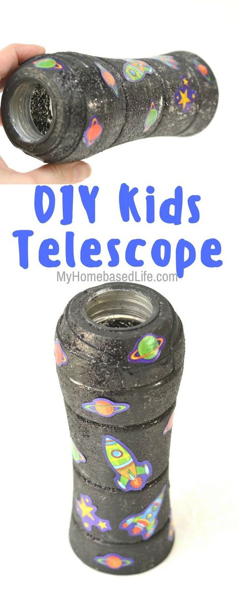 Make A Telescope, Space Homeschool, Telescope Craft, Space Crafts For Kids, Space Kids, Diy Space, Space Activities, Imaginary Play, Easy Arts And Crafts