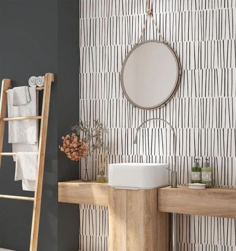 20 Subtle Pattern Peel & Stick Wallpapers | Centsational Style Herringbone Wallpaper, Chevron Wallpaper, Temporary Wallpaper, Wallpaper Peel And Stick, Wallpaper Modern, Black And White Wallpaper, Smooth Walls, Bathroom Wallpaper, Leaf Wallpaper