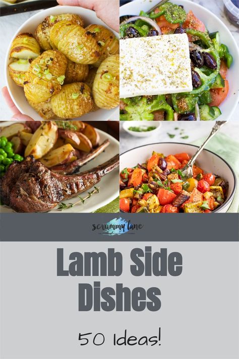 Lamb Chop Sides Recipes, What To Cook With Lamb Chops, Rack Of Lamb Sides Dishes, What To Serve With Lamb Roast, Rack Of Lamb Dinner Sides, Side Dishes For Lamb Dinners, Lamb Roast Side Dishes, Lamb Chops Meal Ideas, Roast Lamb Dinner Sides