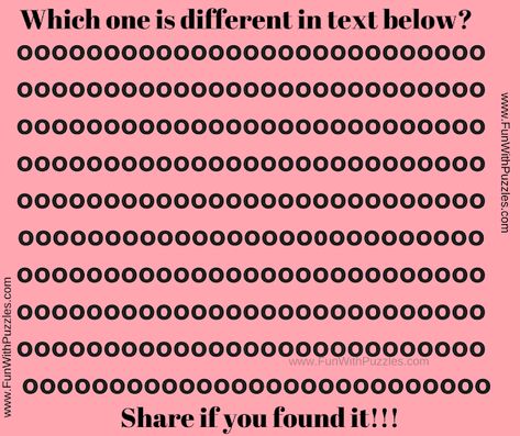 It puzzle will test your eyes in which your challenge is find the letter or number which is different from the group. Eye Test Quiz, Cool Mind Tricks, Eye Tests, Find The Differences Games, Brain Teasers Riddles, Brain Teasers For Kids, Dance Logo, Test Games, Kids Puzzles