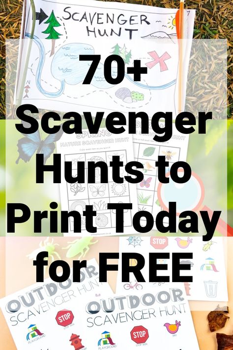 Are your kids ready to get outside and enjoy the weather? Make it fun with this HUGE list of over 70 printable scavenger hunts... all free to print today! Farm Scavenger Hunt For Kids, Vacation Scavenger Hunt For Kids, Scavenger Hunt Ideas For Kids Outdoor, Scavenger Hunt Riddles Outdoor, Outdoor Scavenger Hunt Ideas For Kids Free Printable, Nature Scavenger Hunt Free Printable, Kids Scavenger Hunt Outdoor Clues, Outdoor Scavenger Hunt Clues, Nature Walk Scavenger Hunt Kindergarten