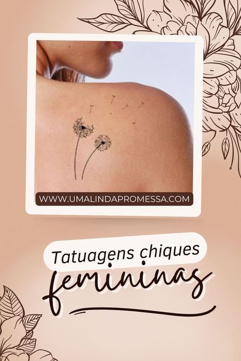 Tatuagem chique feminina: Ideias de tatuagens finas e únicas Tatooo Delicadas, Tattoo Feminina, Tattoos