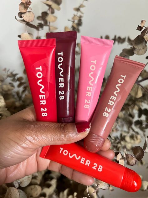 Tower 28 LipSoftie Lip Balm Review With Photos | POPSUGAR Beauty Tower 28 Lip Softie, Beautiful Makeup Products, Tower 28 Lip Balm, Tower 28 Lip Gloss, Lip Products Aesthetic, Lippe Balm, Lip Balm Aesthetic, Tower 28, Dream Items