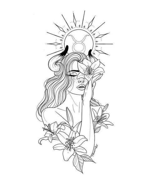 Dreamer Tattoo, Tattoos Creative, Cool Nature, Astrology Tattoo, Tarot Tattoo, Capricorn Tattoo, Taurus Tattoos, Goddess Tattoo, Shoulder Tattoos