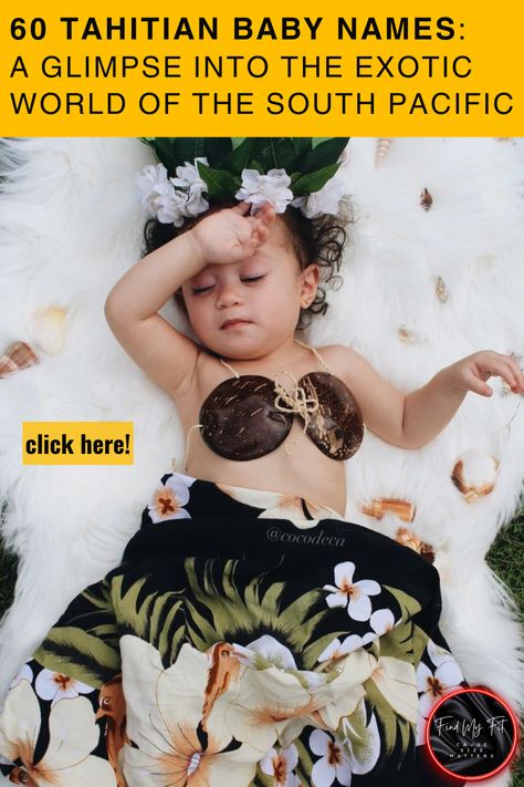 Each name carries a unique melody and a rich cultural history. Start your journey into the enchanting world of Tahitian names now and choose a name that will resonate with your child's spirit. Polynesian Names, Meaningful Baby Names, Baby Name Generator, Unique Baby Boy Names, Monthly Baby Photos, Monthly Baby, Hula Dancers, Polynesian Culture, Mom Diy