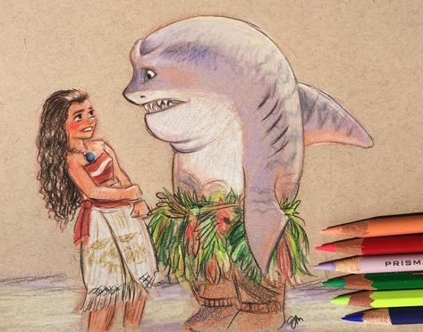 1,148 Likes, 20 Comments - Julia Mann (@juliamannart) on Instagram: “A quick of Moana and Maui for tonight. Love this scene :) . . #moana #maui #hawaii #disney…” Moana X Maui, Moana Fanart, Moana Characters, My Hogwarts House, Beatrice Blue, Moana Art, Moana And Maui, Art Colored Pencil, Disney Romance