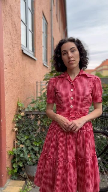 Stefanie on Instagram: "New late 1940s dress and akward posing for the camera!
Found another dress for “The picnic blanket”-collection two days ago. And look how cute it is! Perfect for when the weather actually starts feeling like summer.
.
#1940sstyle #vintagestyle #1940sfasion #1950sstyle #vintagefashion" 1940s Housewife, 1950’s Style, The Picnic, 1940s Dresses, 1940s Fashion, Picnic Blanket, Tartan, Checks, Vintage Fashion