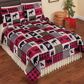 Search | Collections Etc. Buffalo Plaid Bedding, Red Bedspread, Rustic Quilts, Plaid Bedding, Lightweight Bedding, Bear Quilts, Rustic Bedding, Bedspread Set, Comforter Cover