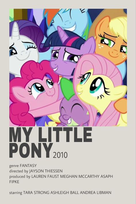 Mlp Movie Poster, Mlp Posters, Animated Tv Shows, Old Cartoon Shows, Animated Movie Posters, My Little Pony Poster, Movie Card, Girly Movies, Film Posters Minimalist