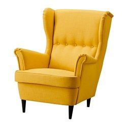 Armchair - Traditional & Modern - IKEA Strandmon Ikea, Beige Bank, Ikea Strandmon, Yellow Chair, Ikea Chair, Mobile Tv, Wing Chair, Fabric Armchairs, Sofa Armchair