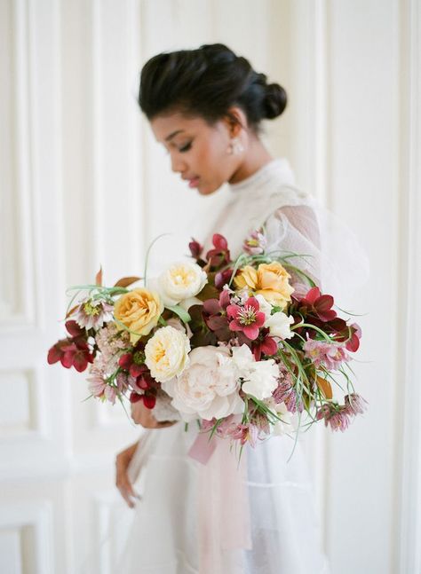 Elegant Ballroom Wedding with Parisian Style Dreamy Bouquet, Parisian Wedding, Bridal Bouquet Fall, Romantic Wedding Inspiration, Romantic Bouquet, Fall Wedding Flowers, Bridal Musings, Peonies Bouquet, Ballroom Wedding