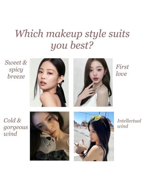 K Pop Idol Inspired Outfits, High Vs Low Visual Weight Face, Which Makeup Suits Me, Sweet And Spicy Breeze Makeup, Douyin Body Type, First Love Makeup Style, Low Visual Weight Makeup, Which Makeup, Koleksi Makeup