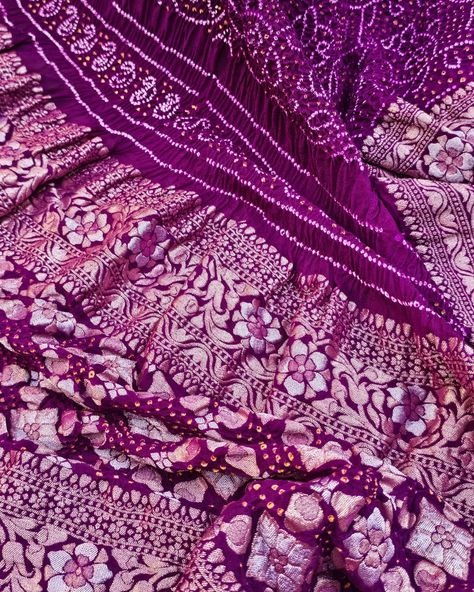 INR 22,000 Very Exclusive Pure Banarsi Georgette Bandhani Dupatta Fabric: Pure Banarsi Georgette Length: Approx 2.5 meters X 42 Inches (Once rolled) Colour: Shade of Purple The dupatta is unrolled in the photo. [festive dupatta, Kapaaskatha, stylish bandhani, bandhani dupatta, Indian Festivals] . For details and purchase options please dm us directly or WhatsApp on +91 89209 18425 . . Please note there may be variations in colors due to photography lights and the device used for viewing. Th... Festive Dupatta, Bandhani Dupatta, Indian Festivals, Shades Of Purple, Light Photography, Shades, Pure Products, Purple, Photography