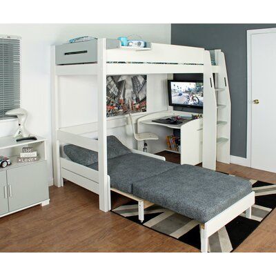 High Sleeper Bed, Bunk Bed With Desk, High Sleeper, Bunk Beds With Stairs, Loft Beds, High Beds, Space Bedding, Kids Bunk Beds, Bed Plans