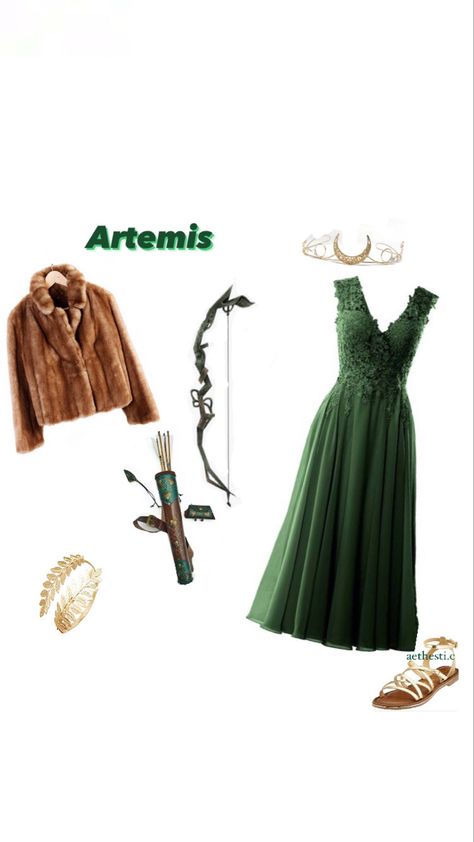 Theseus Greek Mythology, Greek Mythology Outfits, Artemis Outfit, Artemis Percy Jackson, Artemis Cosplay, Artemis Costume, Greek Goddess Outfit, Greek Party Theme, Artemis Greek Goddess