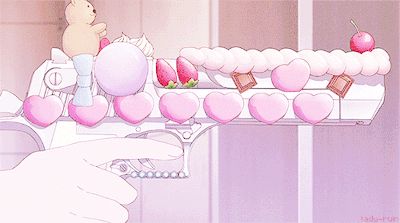 tumblr_o8x0dsvb2S1ti8w3oo1_400.gif 400×223 pixels Wattpad, Gif, Cake, Wall, Anime, Pink, Kawaii