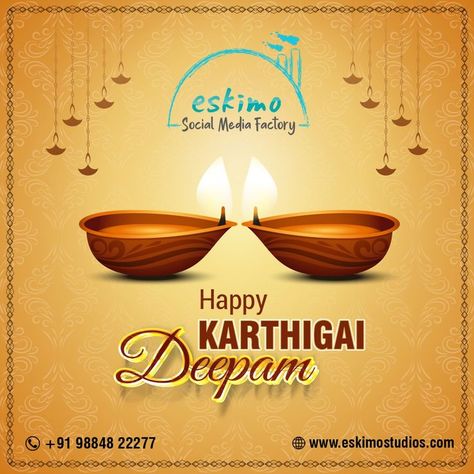 Eskimo wishes all a very Bright Karthigai Deepam. Let us throw light on your skills and talents and illuminate your life with happiness and prosperity. #happykarthigaideepam #karthigaideepam #karthigaideepam🔥 #happykarthigaideepam2022 #socialmediaagency #socialmedia #socialmediamarketingagency #eskimosocialmediafactory Karthigai Deepam, Social Media Marketing Agency, Biryani, Social Media, Let It Be, Quick Saves