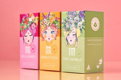 Fairy Face, Shampoo Packaging, Shampoo Design, Flower Lady, Tea Packaging Design, Premium Tea, Handmade Packaging, Leaflet Design, Branding Design Packaging