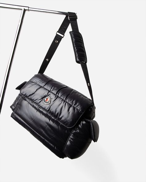 The moment is finally here: Moncler diaper bag is back! 🖤 #moncler #kids #monclerkids #monclerenfant #monclerdiaperbag #designer #diaperbag Moncler Bag, Diaper Bag, Gym Bag, Duffle Bag, Puffer, Quilting, Shoulder Bag, Quick Saves