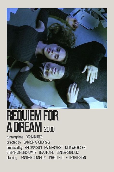 Requiem For A Dream Poster, Requiem Of A Dream, Ellen Burstyn, Indie Movie Posters, Marlon Wayans, Movies To Watch Teenagers, Requiem For A Dream, Darren Aronofsky, Movie Card