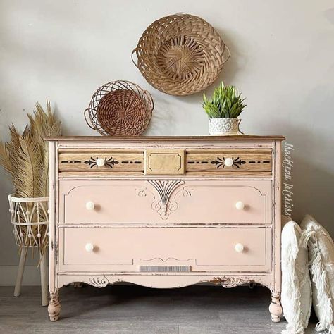 Beach Rose, Boho Furniture, Diy Furniture Renovation, Furniture Rehab, Furniture Renovation, Dresser Decor, Refurbished Furniture, Diy Furniture Projects, Milk Paint