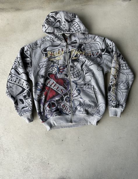 Vintage Really Point Like Ed Hardy Drip Zip hoodie | Grailed Christian Audigier, Men's Tops, Ed Hardy, 2 Colours, Zip Hoodie, Vintage Men, Gray Color, Mens Tops, Christmas