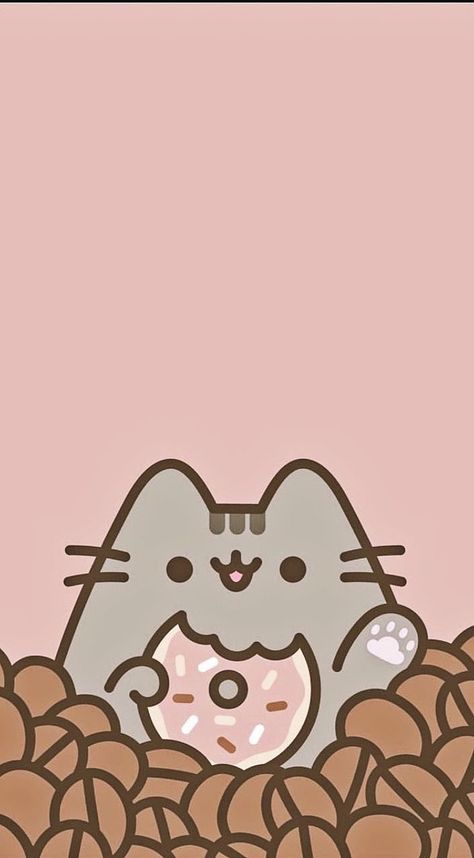 Donuts Wallpaper Iphone, Pusheen Wallpaper Iphone, Pusheen Valentines, Pusheen Cute, Phone Wallpaper Boho, Pusheen Cat, Art Wallpaper Iphone, Cute Wallpaper For Phone, Dessin Adorable