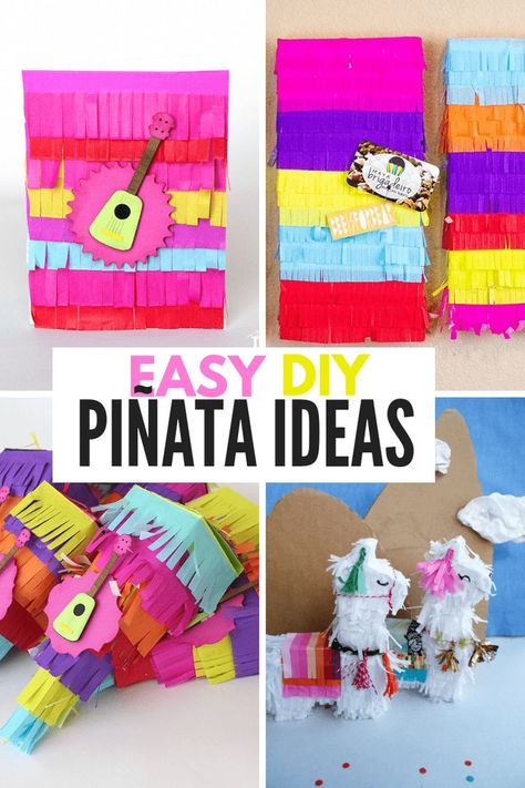 Easy DIY pinata ideas- pinata inspired crafts and kids crafts. Pinata cards, pinata bulletin boards, and more pinata ideas. #Smartfundiy #pinatas #partypinata #parties #Kids #Mexico #DIY #handmade Diy Pinata Easy For Kids, Pinata Diy Easy, Easy Diy Pinata, Diy Mini Pinata, Pinatas Diy, Rainforest Activities, Esperanza Rising, Pinata Diy, Cinco De Mayo Party Ideas