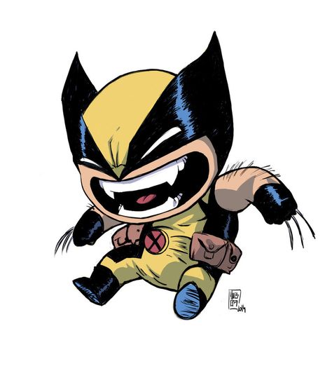 Wolverine by Skottie Young, colors by MnB89 Wolverine Cartoon, Baby Marvel, Wolverine Logan, Chibi Marvel, Skottie Young, Wolverine Art, Deadpool Wallpaper, Young Art, Marvel Kids