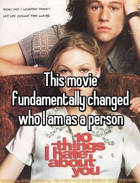 2000s Teen Movies, Early 2000s Movies, 10 Things I Hate About You, Teen Movies, Movies And Series, Romantic Movies, Romance Movies, I Hate You, Whisper Confessions