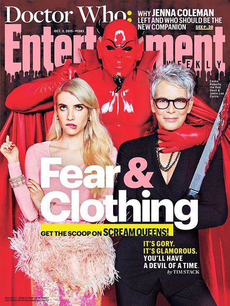 Get ready to have a devil of a time. Your gory, glamorous scoop on #ScreamQueens is here! Photo Credit: Ruven Afanador for EW. Jamie Curtis, Scream Queens Fashion, Chanel Oberlin, News Logo, Queen Poster, Lee Curtis, Queen Photos, Jamie Lee Curtis, Scream Queens