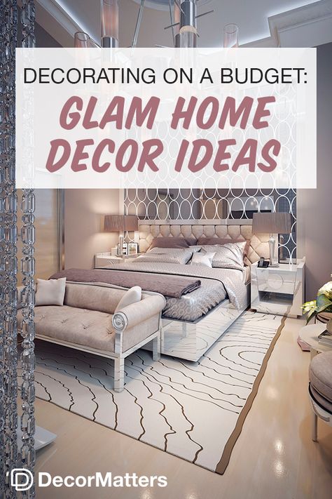 Glam Bedroom Ideas, Bedroom Glam, Glamour Interiors, Glamorous Room, Glam Bedroom Decor, Mirror Furniture, Glam Home Decor, Aesthetic Interior Design, Inexpensive Home Decor