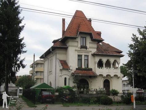 Romanian House, Romanian Architecture, Egyptian Era, Victorian Exterior, Library Reference, Revival Architecture, Russian Architecture, Medieval Art, Art And Architecture