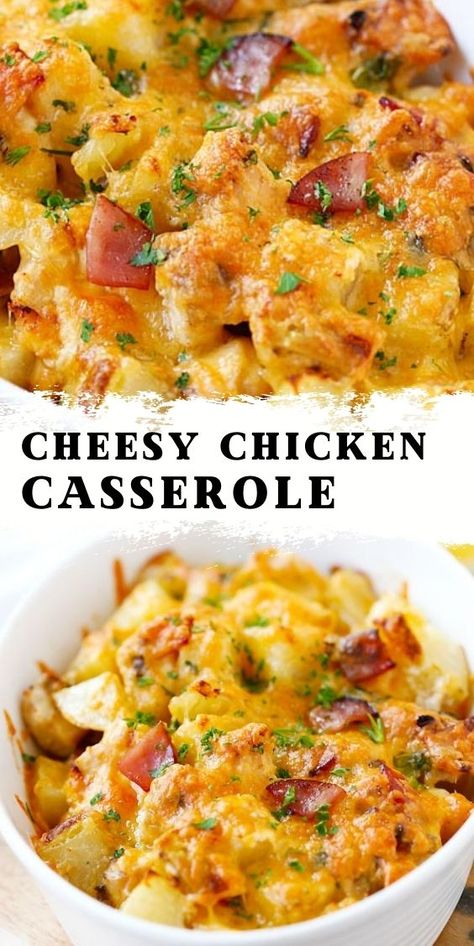 Chicken Casserole With Potatoes, Casserole With Potatoes, Cheese Casserole Recipes, Bacon Potato Casserole, Chicken Breast Casserole Recipes, Chicken Breast Casserole, Best Casserole Recipes, Cheesy Chicken Recipes, Best Casserole