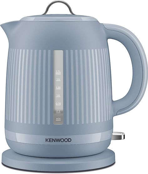 Kenwood Dawn Electric Kettle, 360° Swivel Base, Water Level Indicator, Cord Storage, Boil-Dry Protection, Removeable Filter, Capacity 1.7L, ZJP09.000BL, 3000W, Stone Blue : Amazon.co.uk: Home & Kitchen Water Level Indicator, Technology Diy, Oatmeal Cream, Filtered Water Bottle, Cord Storage, Water Level, Heating Element, Small Kitchen Appliances, Natural Tones