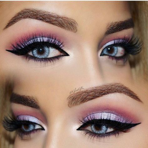 https://www.instagram.com/p/BGd2eMlsECd/ Barbie Makeup For Hooded Eyes, Barbie Themed Eye Makeup, Malibu Barbie Makeup Look, Barbie Doll Eye Makeup, Barbie Eyeshadow Tutorial, Barbie Movie Eye Makeup, Eye Makeup For Blue Eyes, Barbie Trend, Trend Makeup