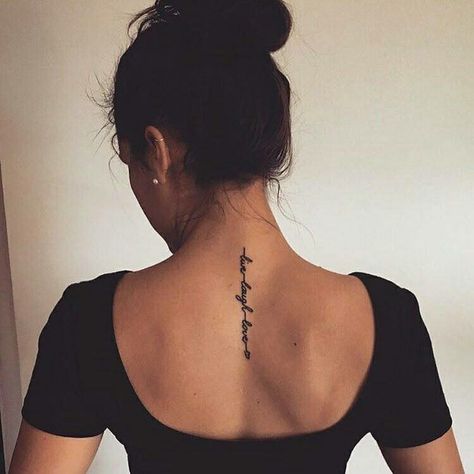 pinterest; @x0_jesss ♡ Back Tattoo Women Upper, 2023 Pedicure, Back Tattoo Women Spine, Tattoos Neck, Small Back Tattoos, Upper Back Tattoos, Girl Back Tattoos, Neck Tattoos Women, Back Of Neck Tattoo