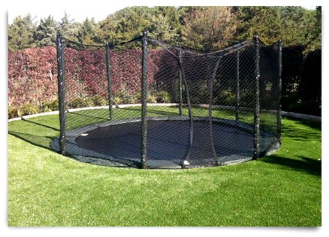 Sunk In Trampoline, Inground Trampoline Ideas, Burying Your Trampoline, Buried Trampoline Backyard Ideas, In Ground Trampoline Landscape, Buried Trampoline, Underground Trampoline, Inground Trampoline, Ground Trampoline