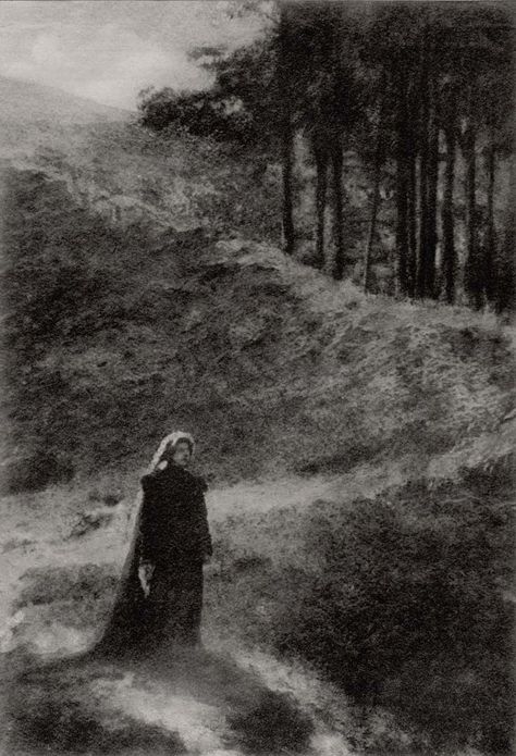 In the pines, 1906 - by Robert Demachy (1859 - 1936), French Robert Demachy Photography, Robert Demachy, Leonard Misonne, Pictorial Photography, Louis Daguerre, Historical Photography, Intaglio Printmaking, Conceptual Photo, Antique Photography