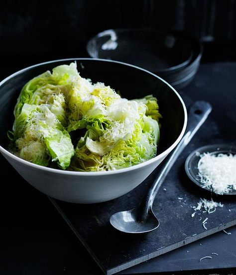 Australian Gourmet Traveller recipe for iceberg wedges with anchovy dressing, parmesan and herbs. Anchovy Dressing, Lettuce Wedge, Anchovy Recipes, Roast Lamb, Beautiful Salad, Herb Recipes, Iceberg Lettuce, Eat Salad, Quick Healthy Meals