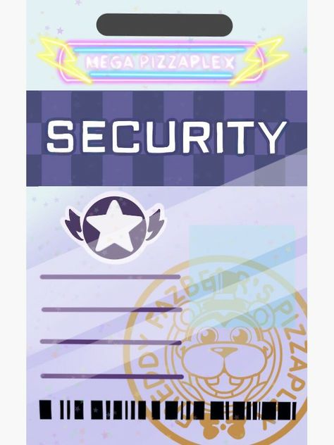 Fnaf Security Badge Printable, Wet Floor Sign Fnaf, Fnaf Security Badge, Fnaf Printables, Roblox Papercraft, Fnaf Room, Custom Paper Dolls, Fnaf Security Guards, Fnaf Crafts